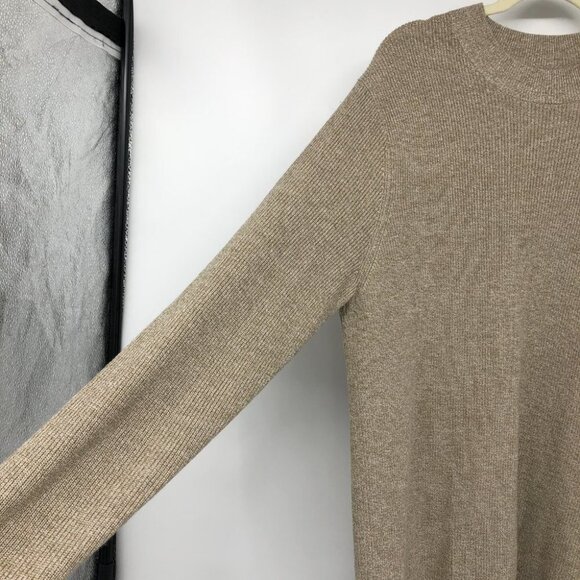 Nordstrom Beige Knitted Crew Neck  Long Sleeve Recycled thread Sweater size L - Picture 6 of 14